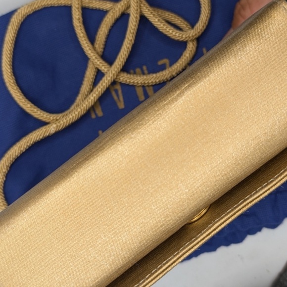 Stuart Weitzman Metallic Gold Wristlet